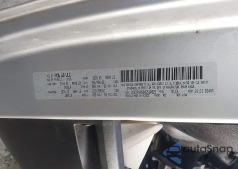 2017 Ram Promaster 1500 Low Roof 118 Wb z USA, uszkodzony, nr VIN 3C6TRVNG3HE510925